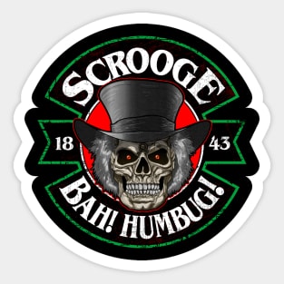 Charles Dickens, A Christmas Carol, Scrooge, Bah Humbug Sticker